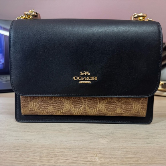 Coach Black and Tan Crossbody Bag - Picture 2 of 6